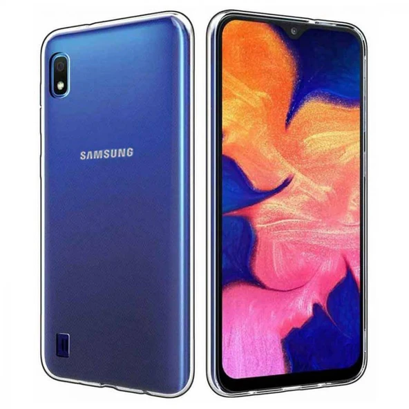 Samsung Galaxy A10 Kılıf Uyumlu Darbeye Dayanıklı 2.0 mm İnce Şeffaf Silikon Kapak ürün görseli 1