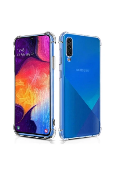 Samsung Galaxy A50 Uyumlu Darbeye Dayanıklı Köşe Korumalı Kılıf Anti Şok Şeffaf Kapak ürün görseli 1