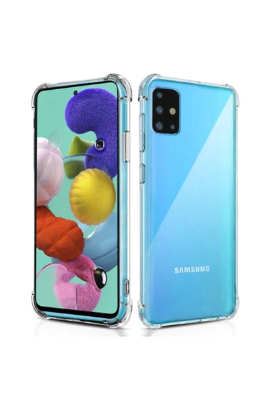 Samsung Galaxy A51 Uyumlu Darbeye Dayanıklı Köşe Korumalı Kılıf Anti Şok Şeffaf Kapak ürün görseli 1