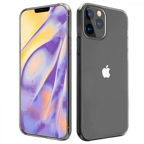 Apple iPhone 12 Pro Kılıf Uyumlu Darbeye Dayanıklı 2.0 mm İnce Şeffaf Silikon Kapak ürün görseli 1