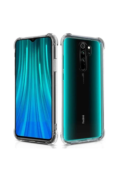 Xiaomi Redmi Note 8 Pro Uyumlu Darbeye Dayanıklı Köşe Korumalı Kılıf Anti Şok Şeffaf Kapak ürün görseli 1
