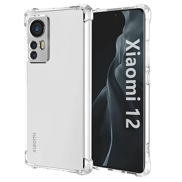 Xiaomi Mi 12 Kılıf Sararmaz Kenarları Yumuşak Anti Şok Şeffaf Silikon Kapak ürün görseli 1