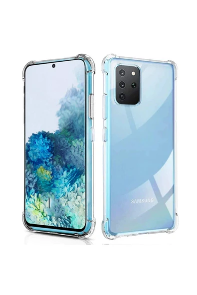 Samsung Galaxy S20 Plus Uyumlu Darbeye Dayanıklı Köşe Korumalı Kılıf Anti Şok Şeffaf Kapak ürün görseli 1