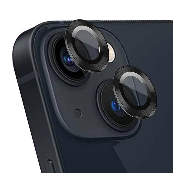 Ennar Apple iPhone 15 6.1'' Metal Çerçeveli Kamera Koruma Lensi Siyah ürün görseli 1