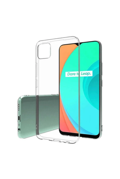 Oppo Realme C11 Kılıf Uyumlu Darbeye Dayanıklı 2.0 mm İnce Şeffaf Silikon Kapak ürün görseli 1