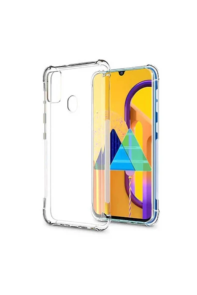 Samsung Galaxy M30S Uyumlu Darbeye Dayanıklı Köşe Korumalı Kılıf Anti Şok Şeffaf Kapak ürün görseli 1