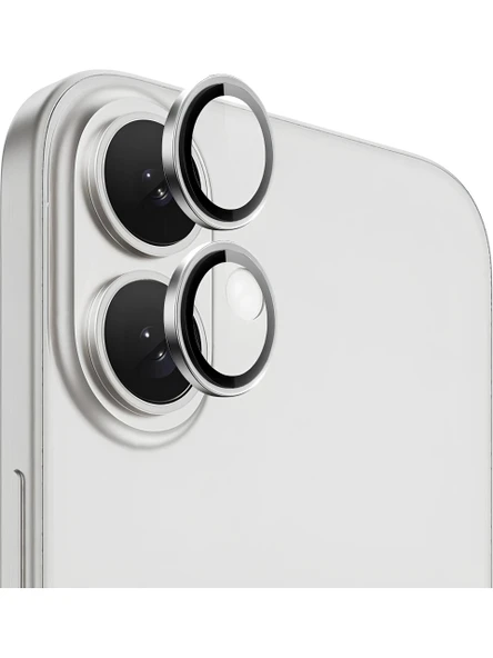 Ennar Apple iPhone 16 - 16 Plus Metal Çerçeveli Kamera Koruma Lensi ürün görseli 1