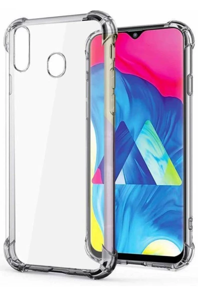 Samsung Galaxy M20 Uyumlu Darbeye Dayanıklı Köşe Korumalı Kılıf Anti Şok Şeffaf Kapak ürün görseli 1