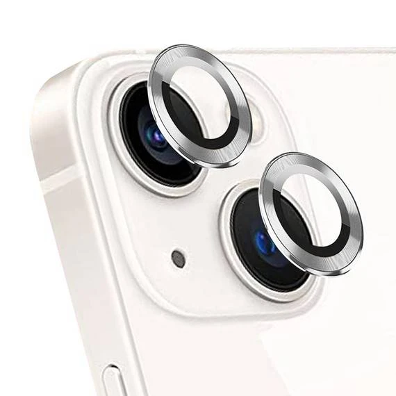 Ennar Apple iPhone 15 6.1'' Metal Çerçeveli Kamera Koruma Lensi Gümüş ürün görseli 1