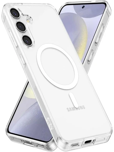 Samsung Galaxy A15 Uyumlu MageSafe Şeffaf Silikon Kılıf ürün görseli 1