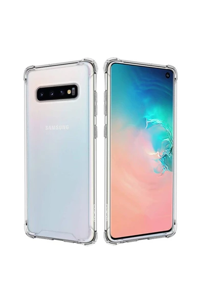 Samsung Galaxy S10 Uyumlu Darbeye Dayanıklı Köşe Korumalı Kılıf Anti Şok Şeffaf Kapak ürün görseli 1