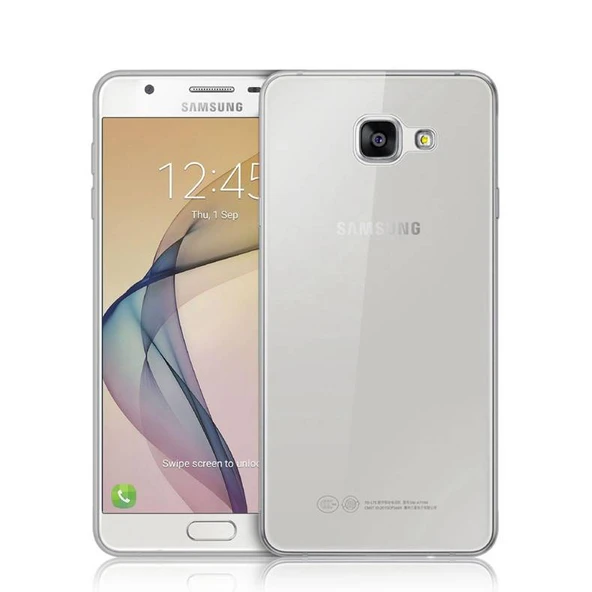 Samsung Galaxy J7 Prime Kılıf Uyumlu Darbeye Dayanıklı 2.0 mm İnce Şeffaf Silikon Kapak ürün görseli 1