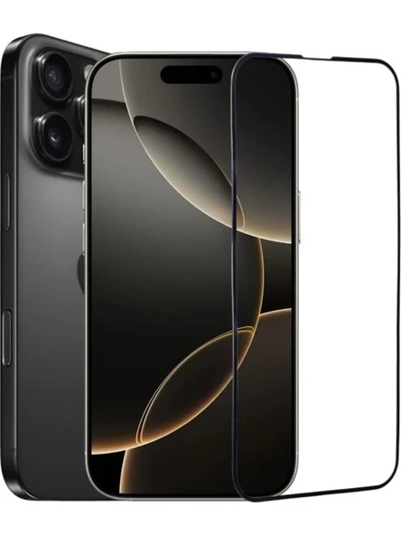 Ennar Apple iPhone 16 Pro Max Uyumlu Tam Kaplayan Anti Statik Kırılmaz Cam Ekran Koruyucu ürün görseli 1