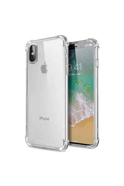 Apple iPhone XS Max Uyumlu Darbeye Dayanıklı Köşe Korumalı Kılıf Anti Şok Şeffaf Kapak ürün görseli 1