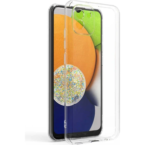 Samsung Galaxy A03 Kılıf 0.2 mm Ultra İnce Şeffaf Silikon Kapak ürün görseli 1