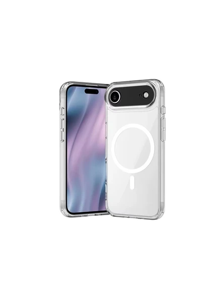 Apple iPhone 17 Air Uyumlu MageSafe Wireless Şarj Özellikli Şeffaf Silikon Kılıf ürün görseli 1