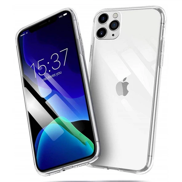 Apple iPhone 11 Pro Kılıf Uyumlu Darbeye Dayanıklı 2.0 mm İnce Şeffaf Silikon Kapak ürün görseli 1