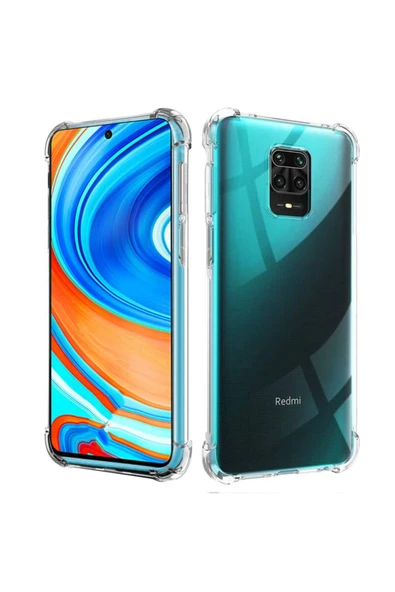 Xiaomi Redmi Note 9S Uyumlu Darbeye Dayanıklı Köşe Korumalı Kılıf Anti Şok Şeffaf Kapak ürün görseli 1