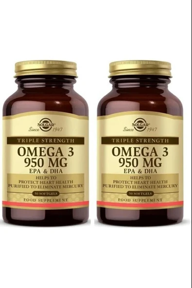 Solgar Omega 3 950 Mg 50 Kapsül 2 Adet ürün görseli 1