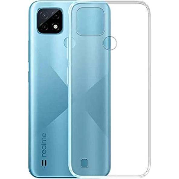 Oppo Realme C25 Kılıf 0.2 mm Ultra İnce Şeffaf Silikon Kapak ürün görseli 1
