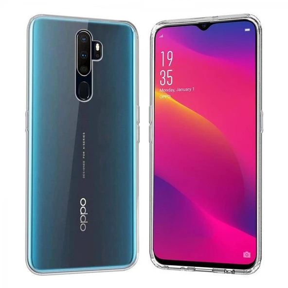 Oppo A9 2020 Kılıf Uyumlu Darbeye Dayanıklı 2.0 mm İnce Şeffaf Silikon Kapak ürün görseli 1