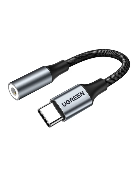 UGREEN Type-C to Aux Jak Kulaklık Adaptörü Kablo Dönüşütücü, Gümüş, 30632 ürün görseli 1