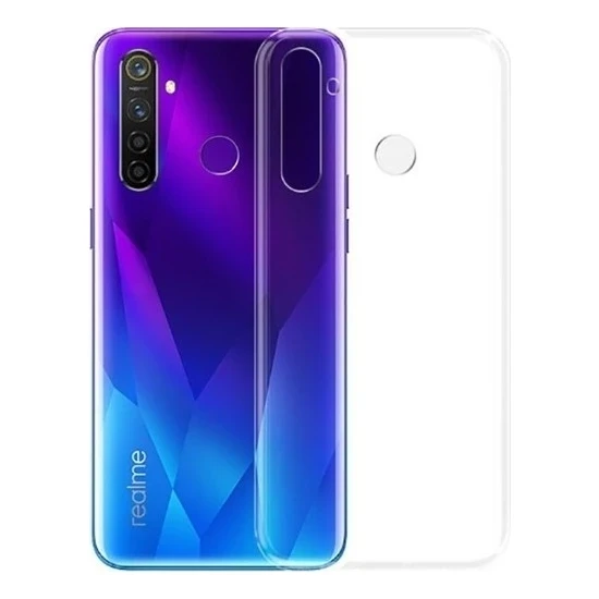 Oppo Realme 5 Kılıf 0.2 mm Ultra İnce Şeffaf Silikon Kapak ürün görseli 1