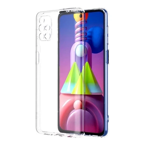 Samsung Galaxy M51 Kılıf 0.2 mm Ultra İnce Şeffaf Silikon Kapak ürün görseli 1