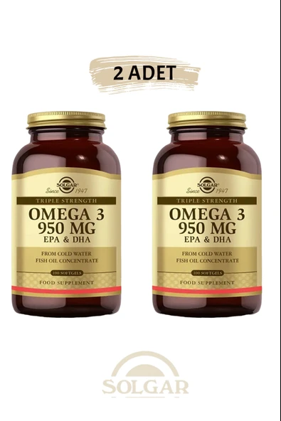 Solgar Omega-3 950 Mg 100 Kapsül 2 Adet ürün görseli 1