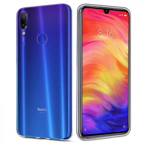 Xiaomi Redmi Note 7 Kılıf Uyumlu Darbeye Dayanıklı 2.0 mm İnce Şeffaf Silikon Kapak ürün görseli 1