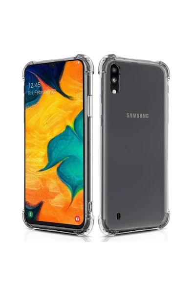 Samsung Galaxy A20 Uyumlu Darbeye Dayanıklı Köşe Korumalı Kılıf Anti Şok Şeffaf Kapak ürün görseli 1