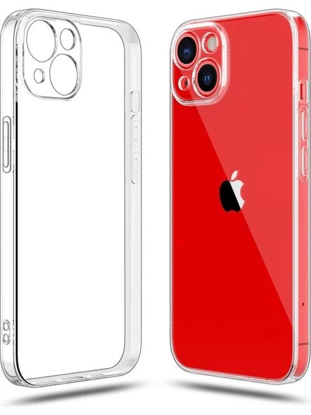 Apple iPhone 14 Kılıf 0.2 mm Ultra İnce Şeffaf Silikon Kapak ürün görseli 1