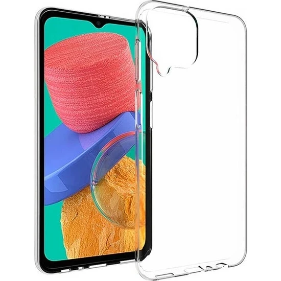 Samsung Galaxy M32 Kılıf 0.2 mm Ultra İnce Şeffaf Silikon Kapak ürün görseli 1