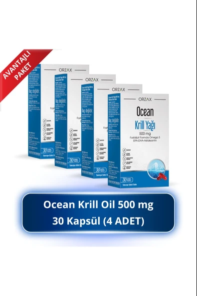 Ocean Krill Oil 500 Mg 30 Kapsül 4 Adet ürün görseli 1