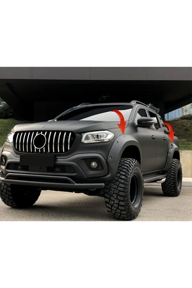 ROAL TUNİNGMercedes X-Class Çamurluk Dodik Seti - Vida Görünümlü Mat Siyah (2017 ve Sonrası) ürün görseli 1