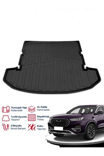 ROAL TUNİNGCHERY TİGGO 8 PRO MAX BAGAJ HAVUZU 3D 2022 VE ÜZERİ UYUMLUDUR. ürün görseli 1