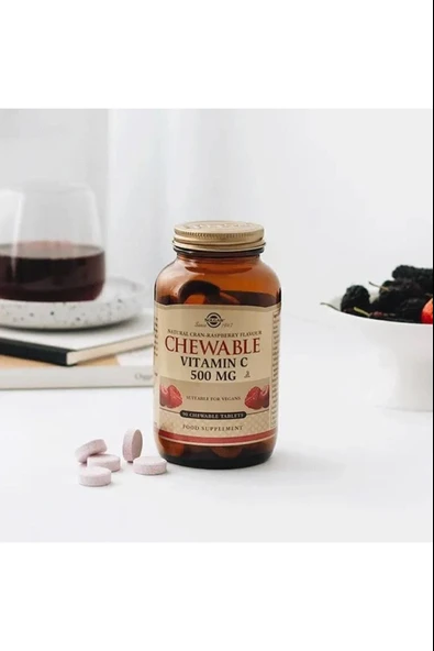 Solgar Chewable Vitamin-C 500 mg 90 Tablet 2 Adet - Resim 2