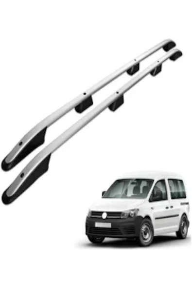 ROAL TUNİNGVolkswagen Caddy Maxi 2005-2020 Uyumlu Tavan Çıtası Seti - Gri (Eloksal/Alüminyum Görünüm) - Uzun Şasi Özel ürün görseli 1