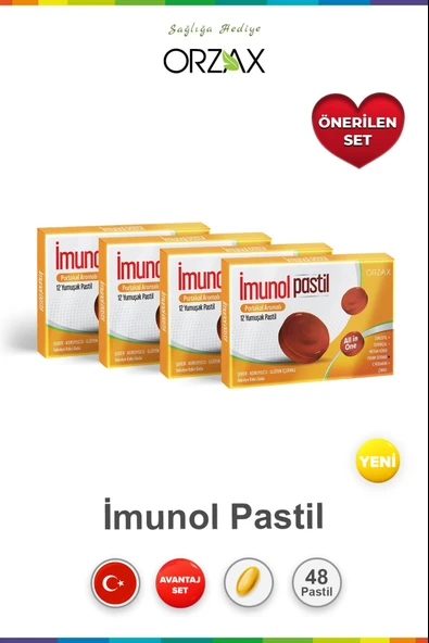 İmunol Pastil Portakal 12li 4 Adet ürün görseli 1