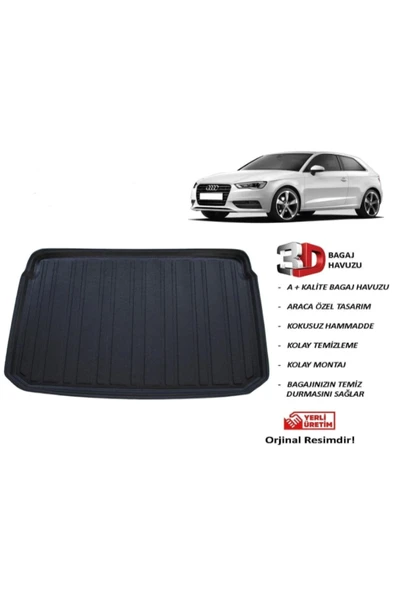 ROAL TUNİNGAUDİ A3 HB SPORTBACK BAGAJ HAVUZU 2013-19 MODEL İÇİN UYGUNDUR 3D ürün görseli 1