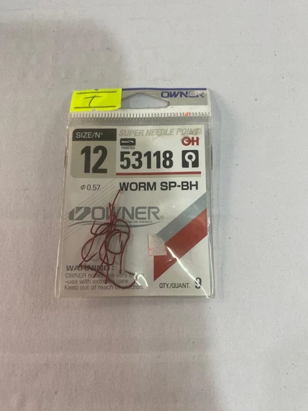 OWNER WORM SP-BH  53118 NO: 12 OLTA İĞNESİ ürün görseli 1