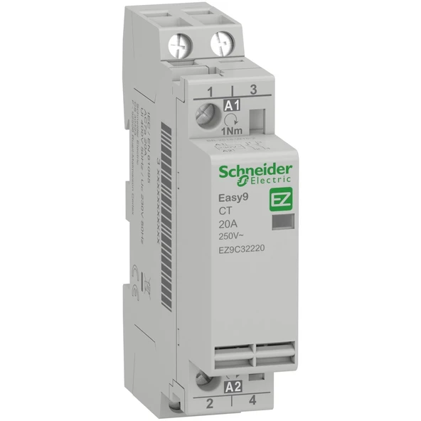 Schneider 20A 2NO 230V Sessiz Kontaktör EZ9C32220 ürün görseli 1