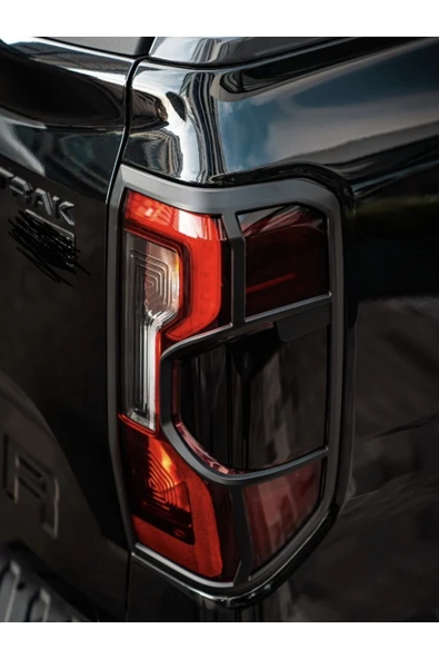 ROAL TUNİNGFord Ranger T9 2023 ve Üzeri Uyumlu Arka Stop Koruma Çerçevesi Seti Mat Siyah ABS Plastik Birebir Kalıp ürün görseli 1