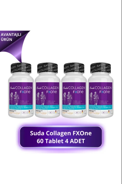 Suda Collagen Fxone Tip I-ıı-ııı Collagen 60 Tablet 4 Adet ürün görseli 1