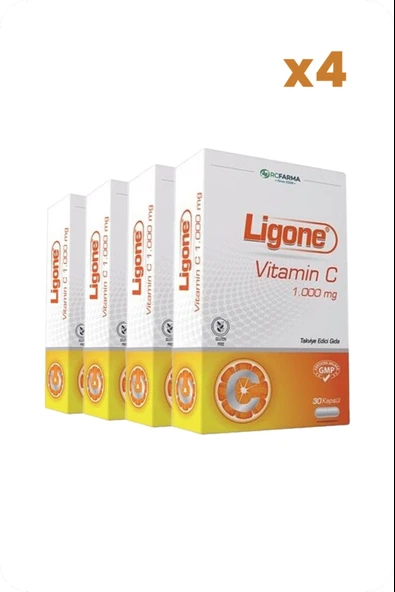 Ligone Vitamin C 1000 mg 30 Kapsül 4 Adet ürün görseli 1