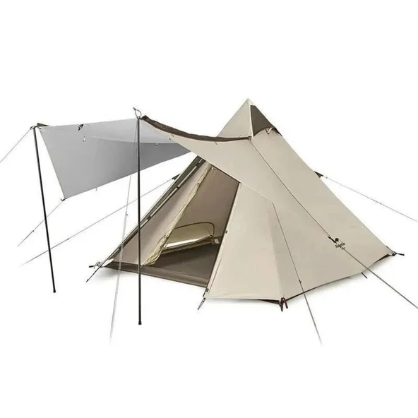 Naturehike Glamping 4 Kişilik Çift Katmanlı Otomatik Kurulum Piramid Çadır ürün görseli 1