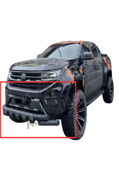 ROAL TUNİNGYeni Volkswagen Amarok 2022+ Uyumlu Shark Ön Tampon Koruma Demiri - Off-Road Stil (Araca Özel) ürün görseli 1