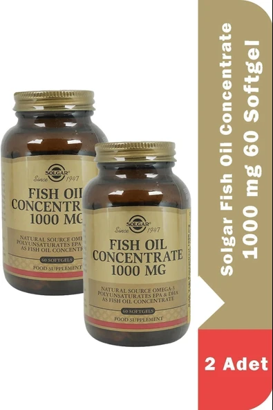 Solgar Fish Oil Concentrate 1000 mg 60 Softgel 2 Adet ürün görseli 1