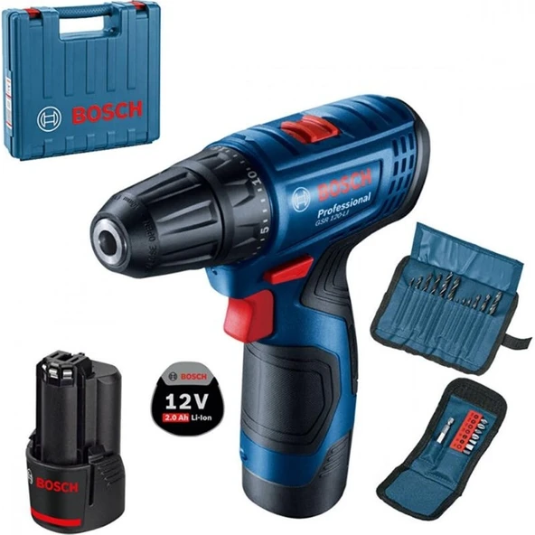 Bosch Gsr 120-LI Akülü Delme Vidalama + 23 Parça ürün görseli 1