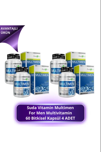 Suda Vitamin Multimen Multivitamin 60 Kapsül 4 Adet ürün görseli 1